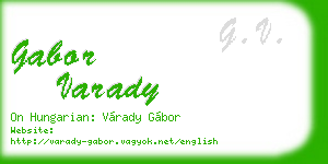 gabor varady business card